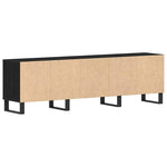 Tv-Skap Med Skuff Svart Eik 150 X 30 X 44,5 Cm Konstruert Tre