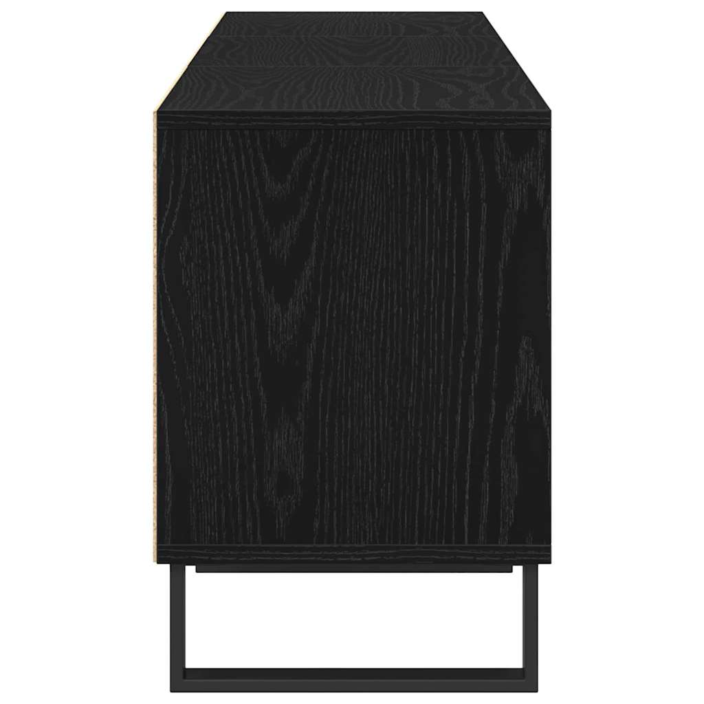 Tv-Skap Med Skuff Svart Eik 150 X 30 X 44,5 Cm Konstruert Tre