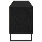 Tv-Skap Med Skuff Svart Eik 150 X 30 X 44,5 Cm Konstruert Tre