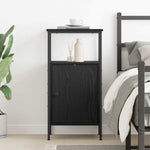 Nattbordskap Svart Eik 41 X 31 X 80 Cm Konstruert Tre