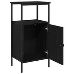 Nattbordskap Svart Eik 41 X 31 X 80 Cm Konstruert Tre