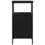 Nattbordskap Svart Eik 41 X 31 X 80 Cm Konstruert Tre