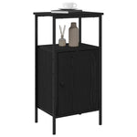 Nattbordskap Svart Eik 41 X 31 X 80 Cm Konstruert Tre