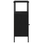 Nattbordskap Svart Eik 41 X 31 X 80 Cm Konstruert Tre