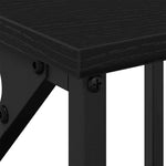 Nattbordskap Svart Eik 34 X 35,5 X 70 Cm Konstruert Tre
