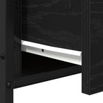 Nattbordskap Svart Eik 34 X 35,5 X 70 Cm Konstruert Tre