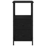 Nattbordskap Svart Eik 34 X 35,5 X 70 Cm Konstruert Tre