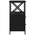Nattbordskap Svart Eik 34 X 35,5 X 70 Cm Konstruert Tre
