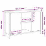Tv-Benksett Artisan Eik 101 X 35 X 65 Cm Konstruert Tre