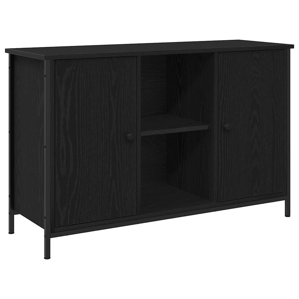 Tv-Benksett Svart Eik 101 X 35 X 65 Cm Konstruert Tre