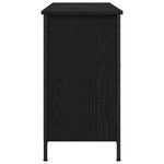 Tv-Benksett Svart Eik 101 X 35 X 65 Cm Konstruert Tre