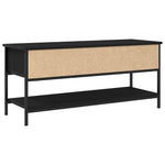 Tv-Benksett Svart Eik 100 X 35 X 45 Cm Konstruert Tre