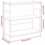 Bokhylle Artisan Eik 80 X 30 X 78.5 Cm Konstruert Tre
