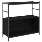 Bokhylle Svart Eik 80 X 30 X 78.5 Cm Konstruert Tre