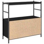 Bokhylle Svart Eik 80 X 30 X 78.5 Cm Konstruert Tre
