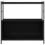 Bokhylle Svart Eik 80 X 30 X 78.5 Cm Konstruert Tre