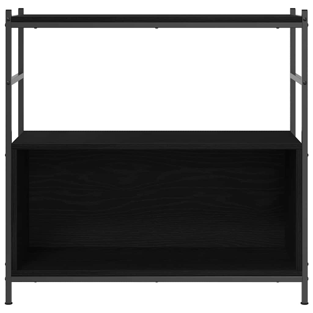 Bokhylle Svart Eik 80 X 30 X 78.5 Cm Konstruert Tre