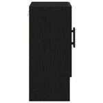 Veggskap Veggmontert Svart Eik 60 X 31 X 70 Cm Konstruert Tre