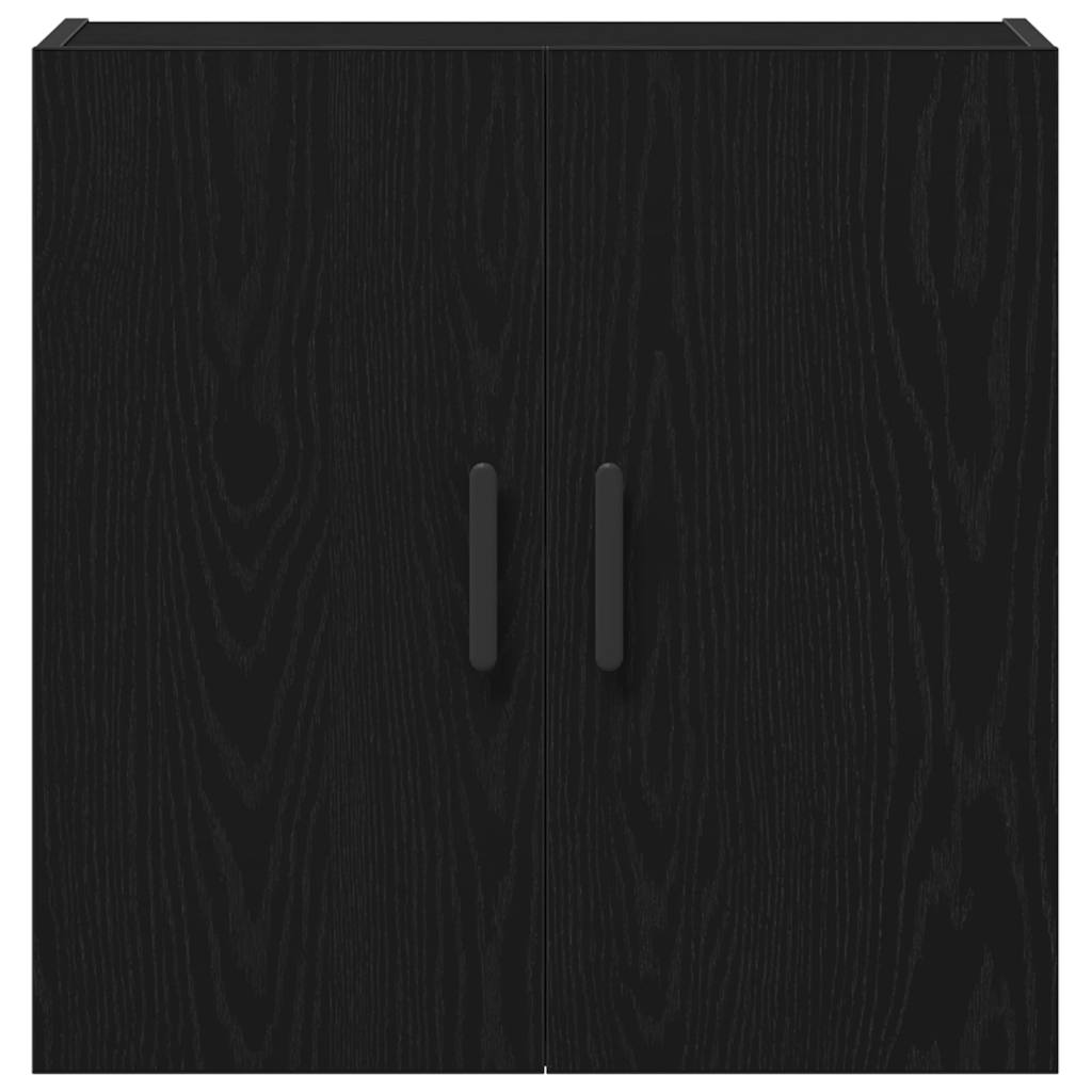 Veggskap Veggmontert Svart Eik 60 X 31 X 60 Cm Konstruert Tre