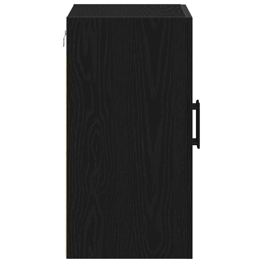 Veggskap Veggmontert Svart Eik 60 X 31 X 60 Cm Konstruert Tre