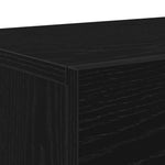 Tv-Benksett Svart Eik 150 X 30 X 50 Cm Konstruert Tre