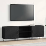 Tv-Benksett Svart Eik 150 X 30 X 50 Cm Konstruert Tre