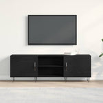 Tv-Benksett Svart Eik 150 X 30 X 50 Cm Konstruert Tre