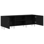 Tv-Benksett Svart Eik 150 X 30 X 50 Cm Konstruert Tre