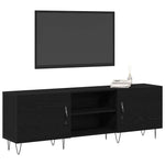 Tv-Benksett Svart Eik 150 X 30 X 50 Cm Konstruert Tre