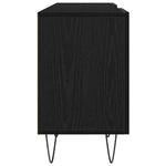 Tv-Benksett Svart Eik 150 X 30 X 50 Cm Konstruert Tre