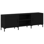 Tv-Benksett Svart Eik 150 X 30 X 50 Cm Konstruert Tre