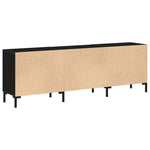Tv-Benksett Svart Eik 150 X 30 X 50 Cm Konstruert Tre