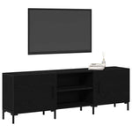 Tv-Benksett Svart Eik 150 X 30 X 50 Cm Konstruert Tre
