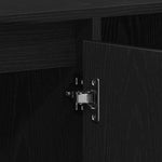 Tv-Benksett Svart Eik 100 X 35 X 55 Cm Konstruert Tre