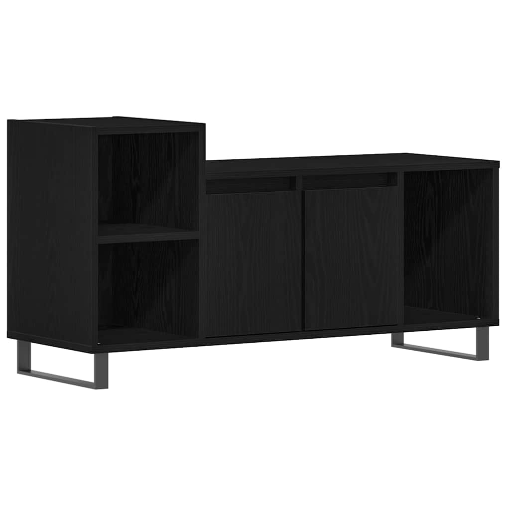 Tv-Benksett Svart Eik 100 X 35 X 55 Cm Konstruert Tre