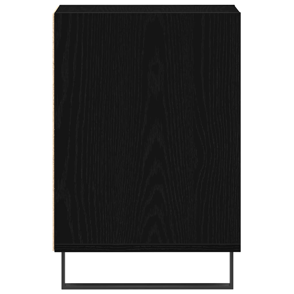 Tv-Benksett Svart Eik 100 X 35 X 55 Cm Konstruert Tre