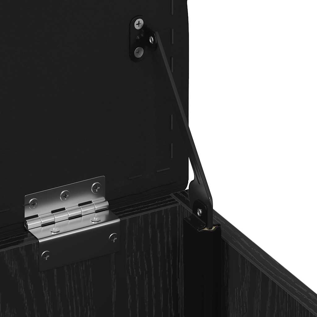 Oppbevaringsbenk Svart Eik 42 X 42 X 45 Cm Konstruert Tre