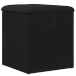 Oppbevaringsbenk Svart Eik 42 X 42 X 45 Cm Konstruert Tre