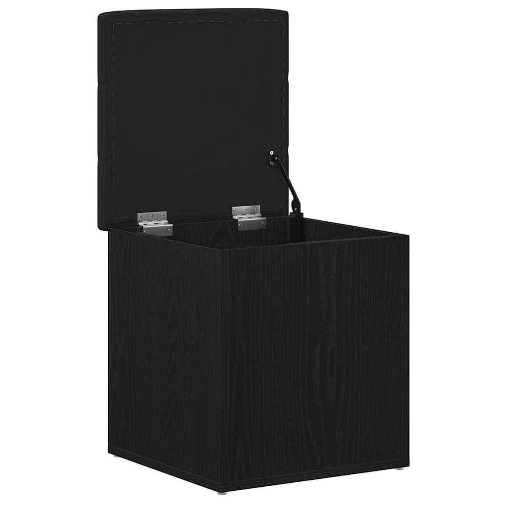 Oppbevaringsbenk Svart Eik 42 X 42 X 45 Cm Konstruert Tre