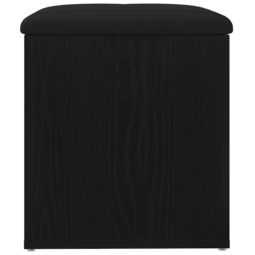 Oppbevaringsbenk Svart Eik 42 X 42 X 45 Cm Konstruert Tre