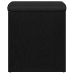 Oppbevaringsbenk Svart Eik 42 X 42 X 45 Cm Konstruert Tre