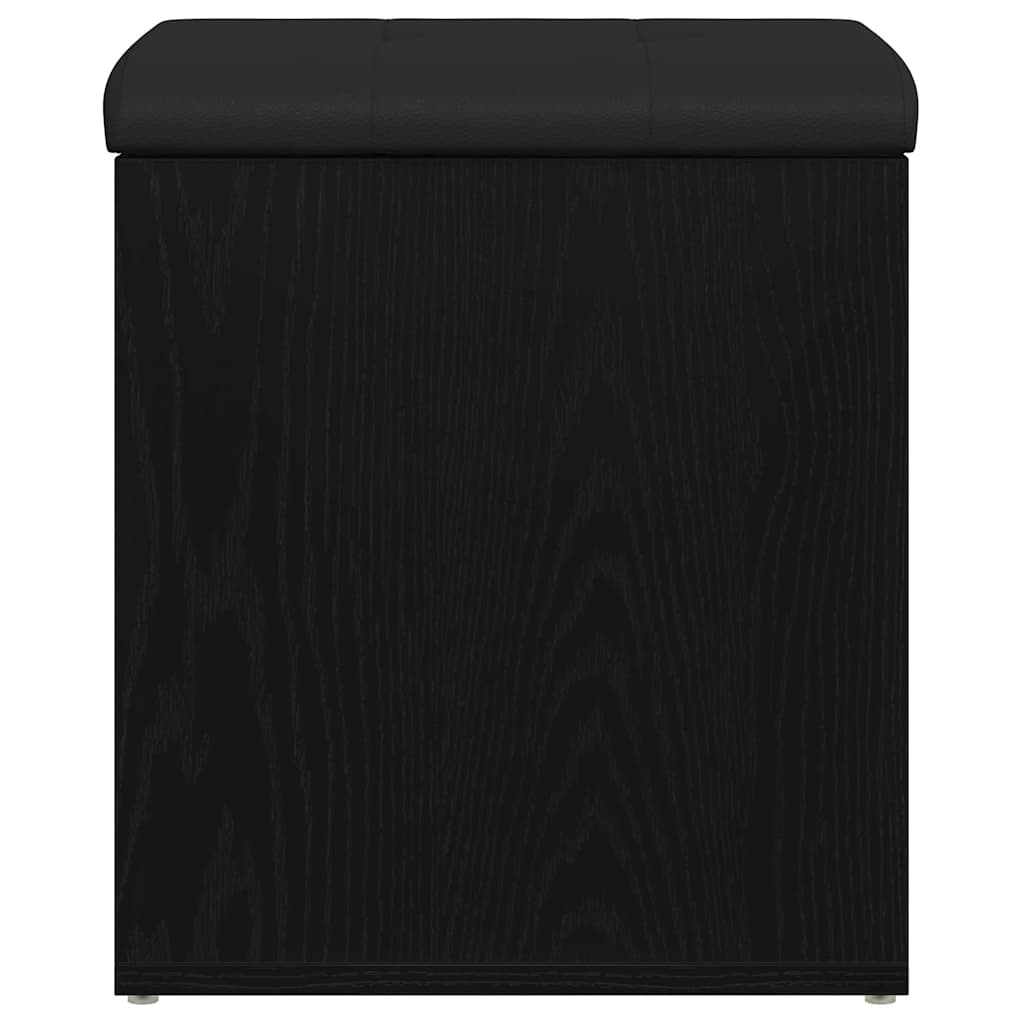 Oppbevaringsbenk Svart Eik 42 X 42 X 45 Cm Konstruert Tre