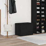 Oppbevaringsbenk Svart Eik 62 X 42 X 45 Cm Konstruert Tre