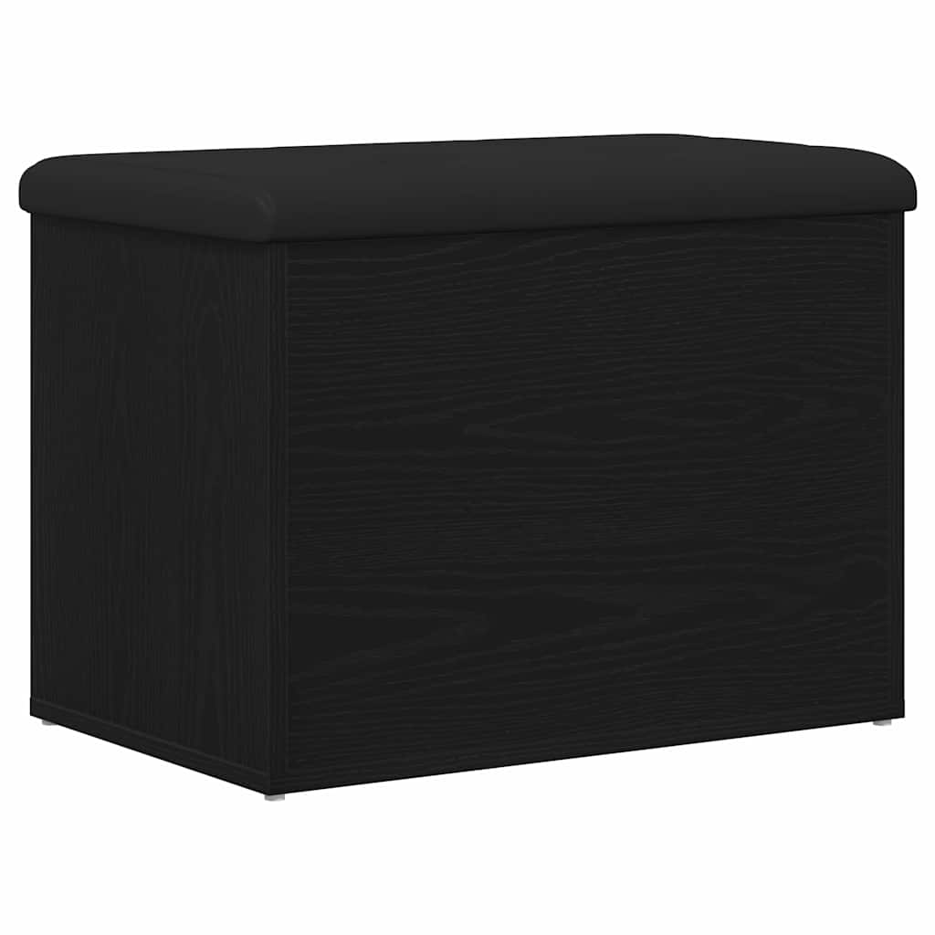 Oppbevaringsbenk Svart Eik 62 X 42 X 45 Cm Konstruert Tre
