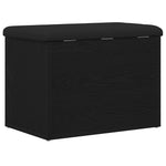 Oppbevaringsbenk Svart Eik 62 X 42 X 45 Cm Konstruert Tre