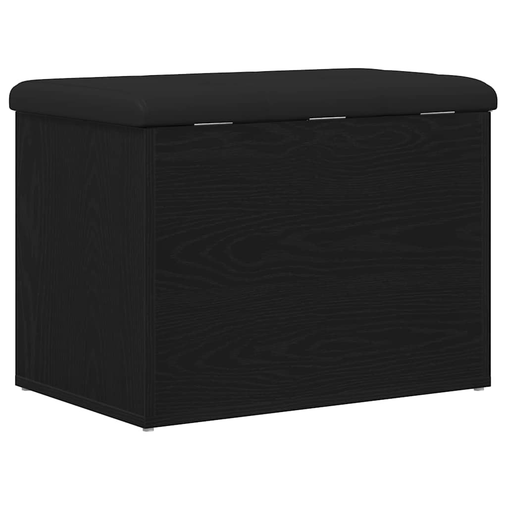 Oppbevaringsbenk Svart Eik 62 X 42 X 45 Cm Konstruert Tre