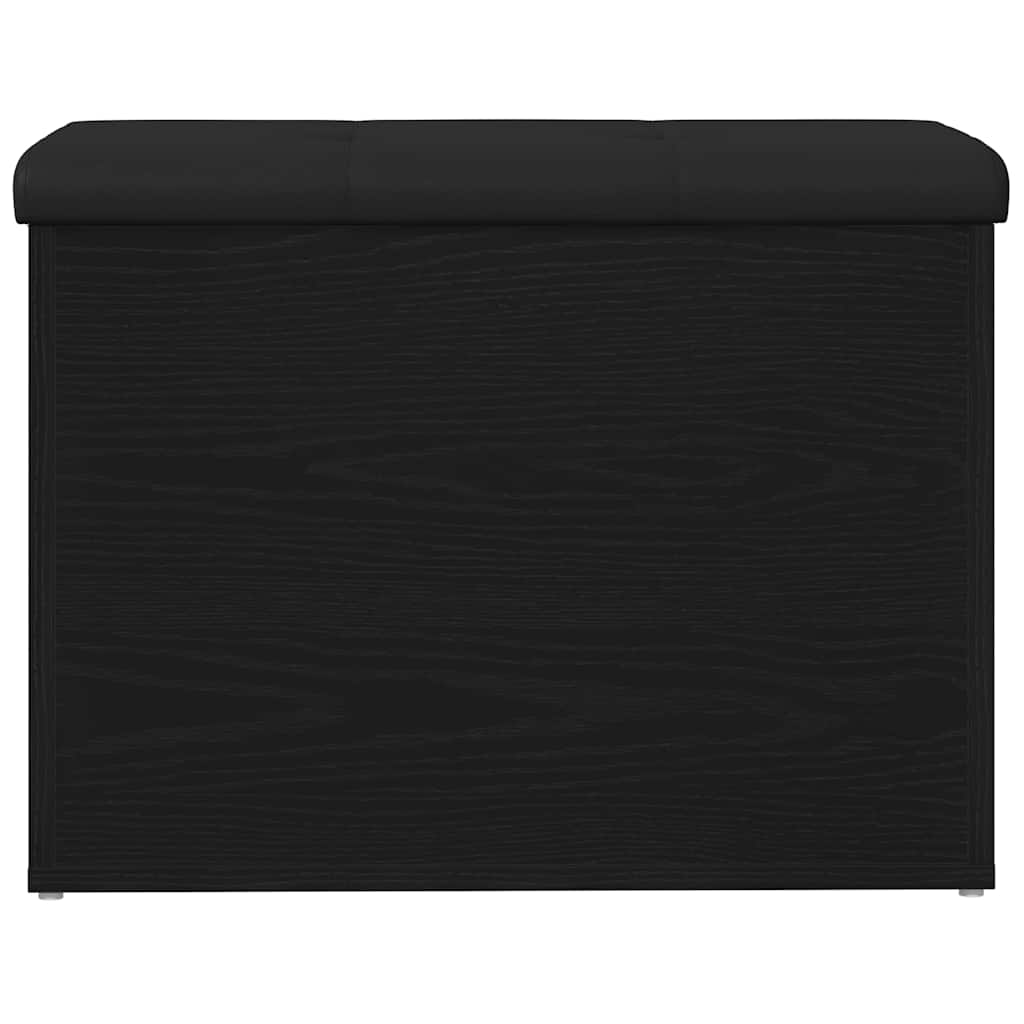 Oppbevaringsbenk Svart Eik 62 X 42 X 45 Cm Konstruert Tre