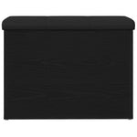 Oppbevaringsbenk Svart Eik 62 X 42 X 45 Cm Konstruert Tre