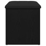 Oppbevaringsbenk Svart Eik 62 X 42 X 45 Cm Konstruert Tre