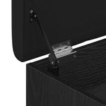 Oppbevaringsbenk Svart Eik 82 X 42 X 45 Cm Konstruert Tre